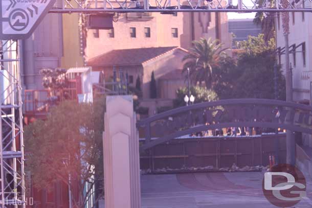 Looks like the Red Car track is all done behind the walls on the Backlot so guessing the walls will come down soon.
