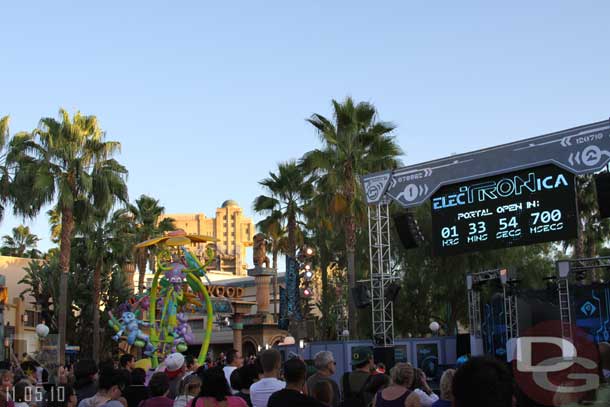 The Pixar parade making its way around the park.