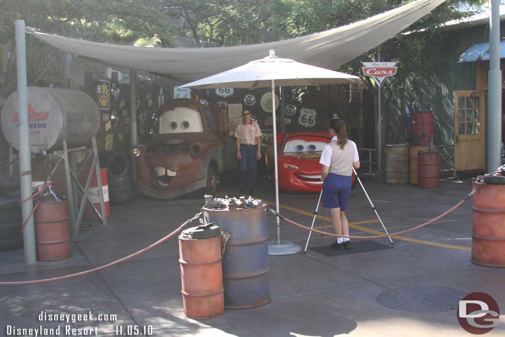 The park was dead this afternoon.  No line at all for the Cars characters.