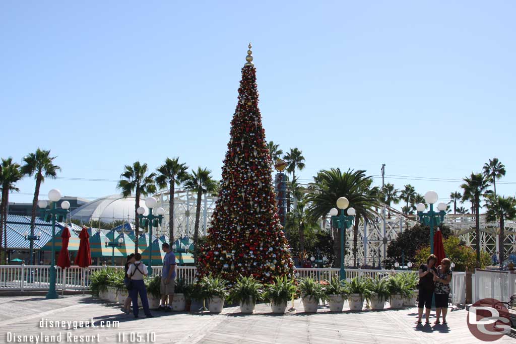 The Christmas tree is out on the Pier again this year.