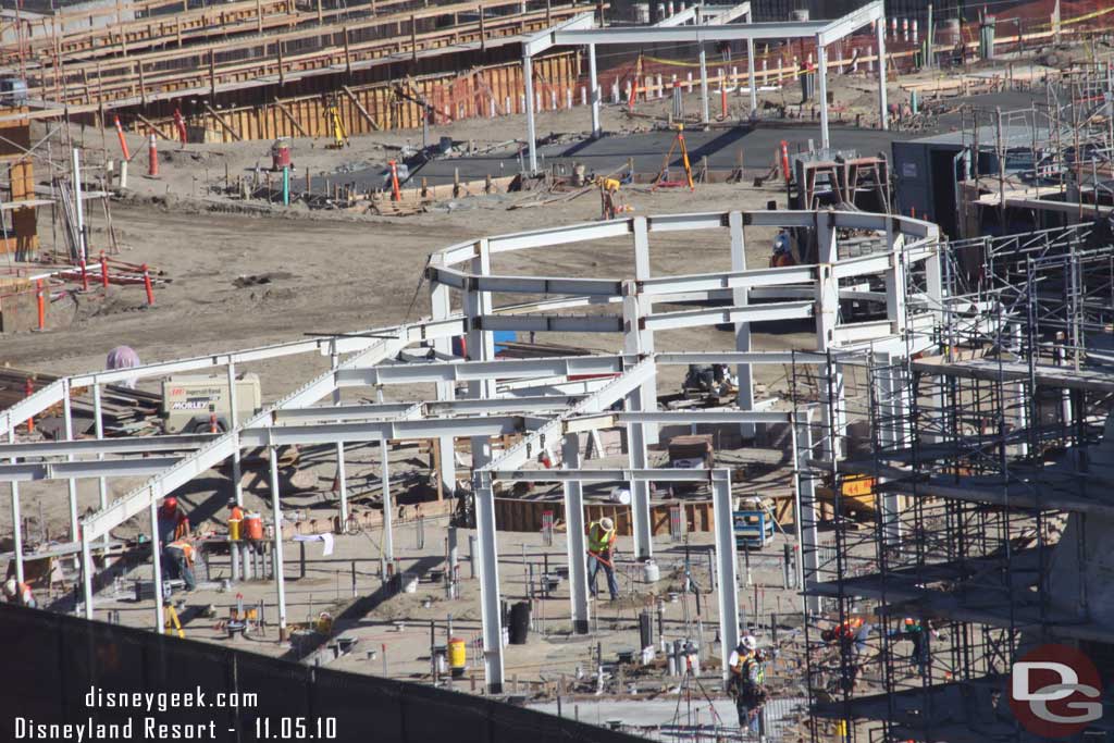 Cannot tell much in the foreground, but in the background you can see a new slab of concrete has been poured around the tire ride queue area.