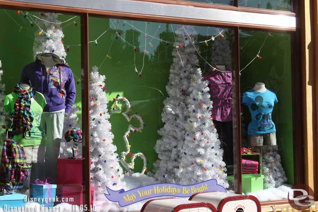 Christmas merchandise is taking over the stores and windows.