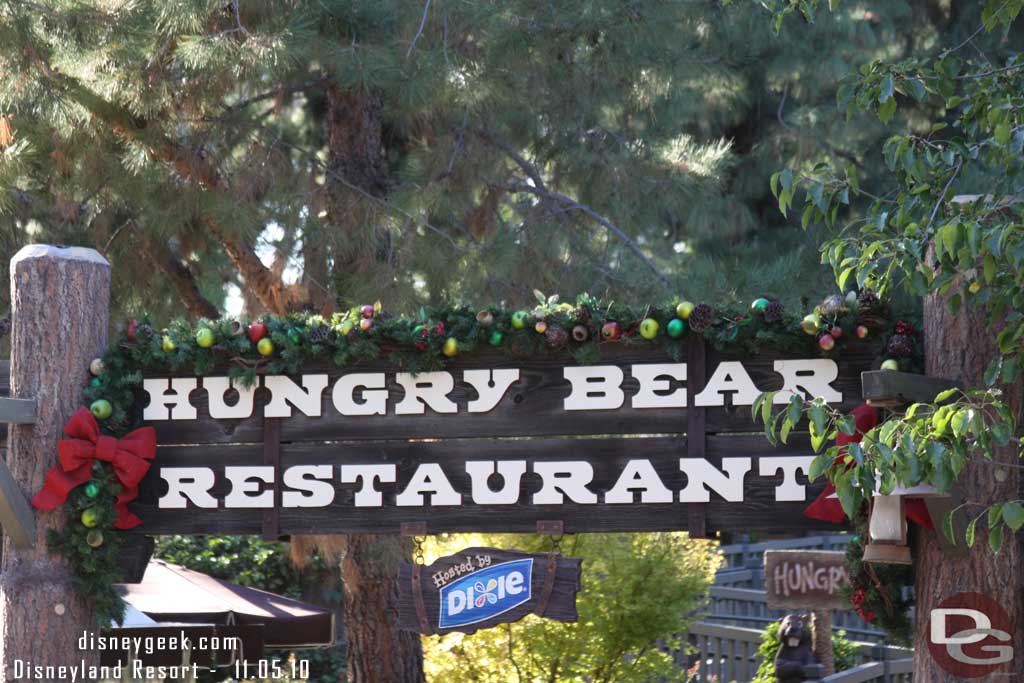 Some decorations were up in Critter Country