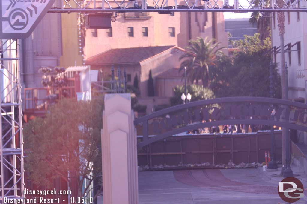 Looks like the Red Car track is all done behind the walls on the Backlot so guessing the walls will come down soon.