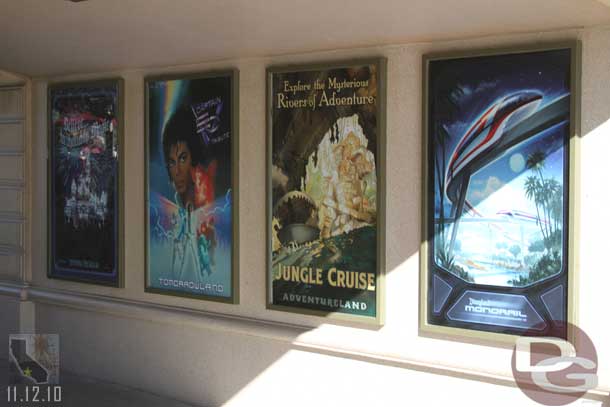 The end poster has been swapped out to the Believe in Holiday Magic one.  There are still two Captain EO ones (this one and one directly behind me).