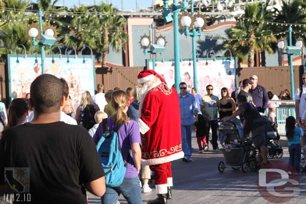 Santa was rather tall this year.  He towered over the crowd.