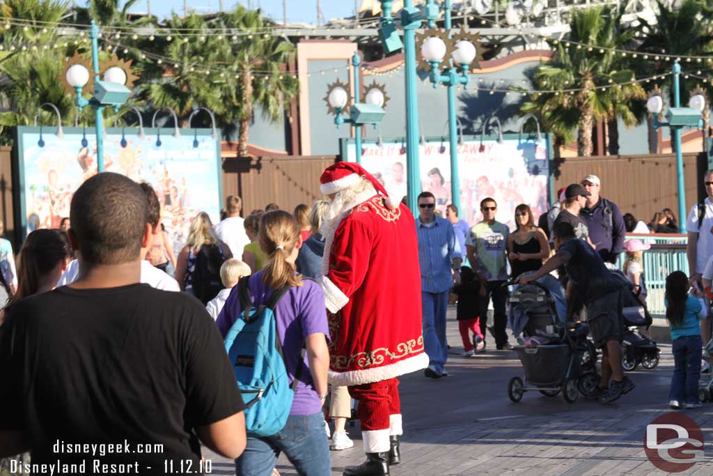 Santa was rather tall this year.  He towered over the crowd.