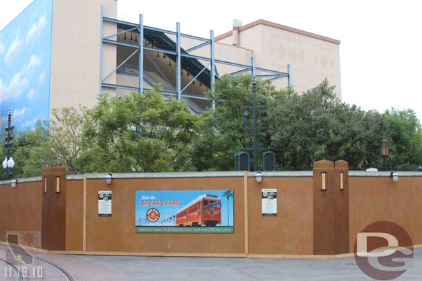 No visible progress on the Red Car track work.  I would think these walls will be down for the Holiday weekend.