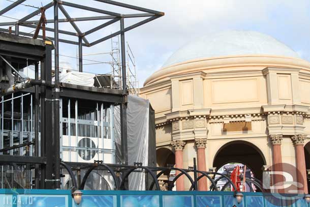 A ground level look at the new arches, looks to be a walkway or just building detail?