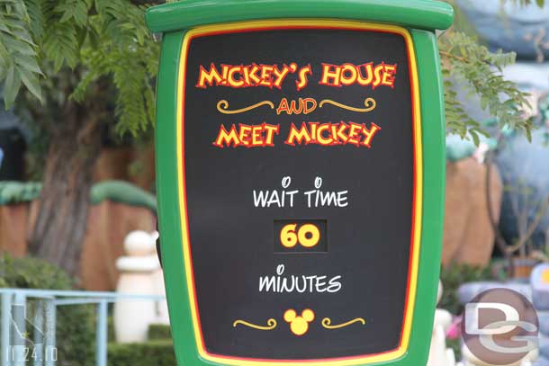 A healthy wait for Mickey today.