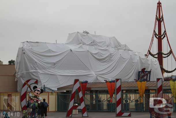 No visible change on the tile removal over at DCA, but we will look closer later.. the park does not open for another couple of hours.