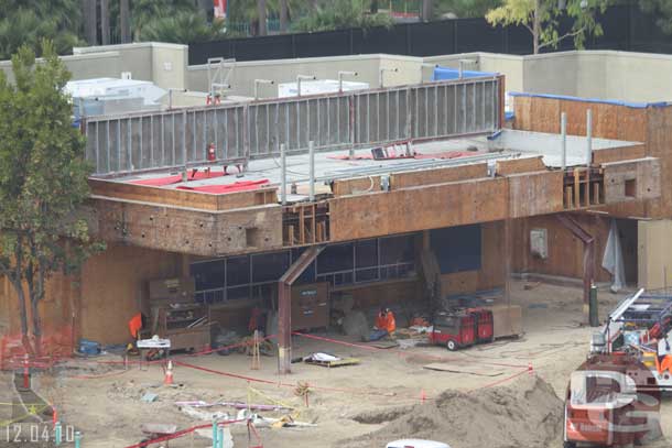 A look at the dining area work.