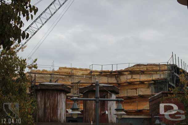 The rock work that overlooks the Wharf