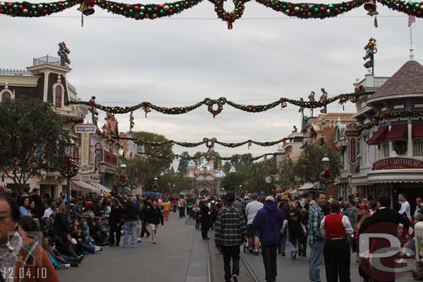 Heading up Main Street to the hub.