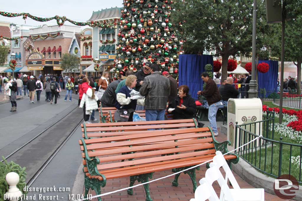 Guests staking out their seats already.  Only 9 hours till showtime (it was just after 8am and the first show starts at 5:30pm).