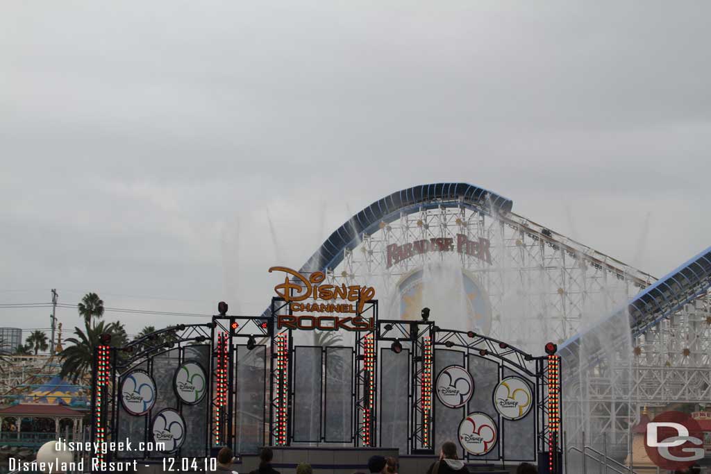 The fountains are used for the opening number and for the finale.