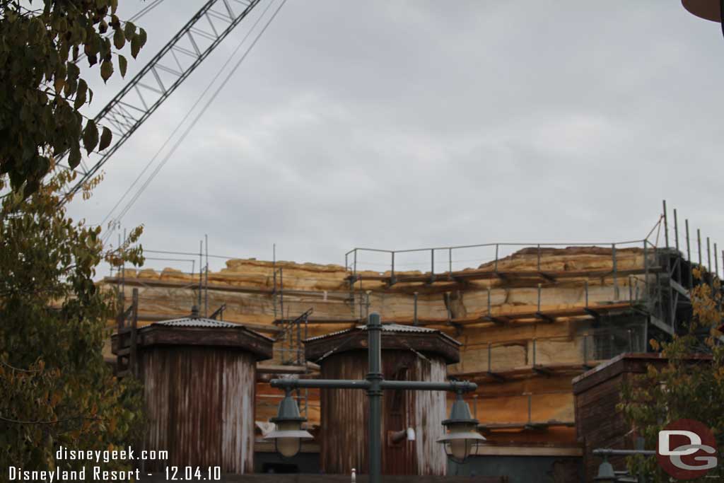 The rock work that overlooks the Wharf