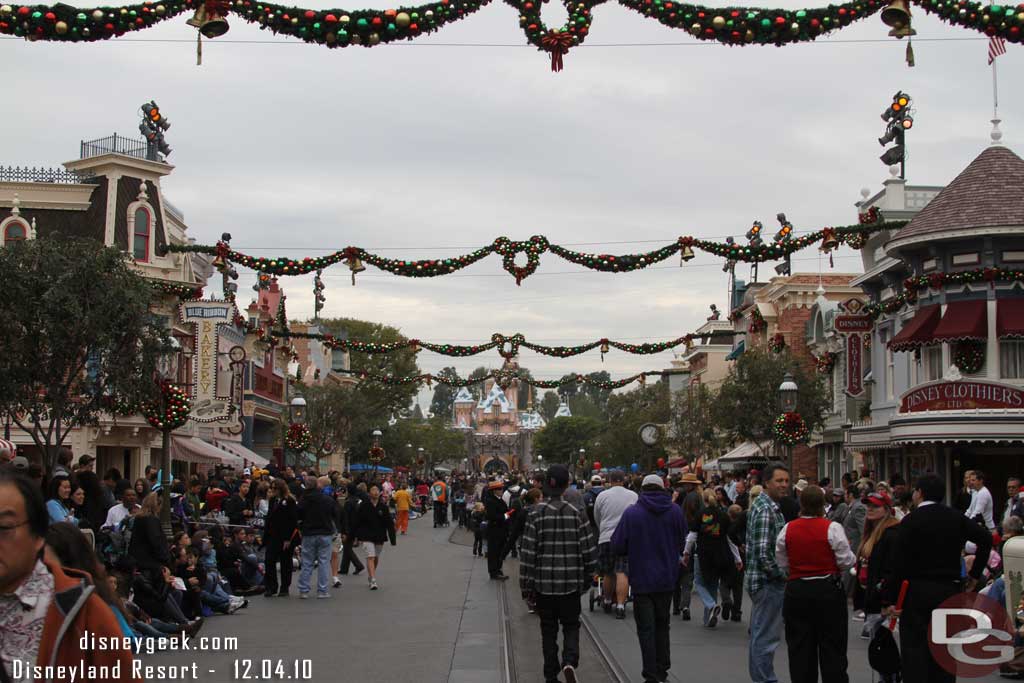 Heading up Main Street to the hub.