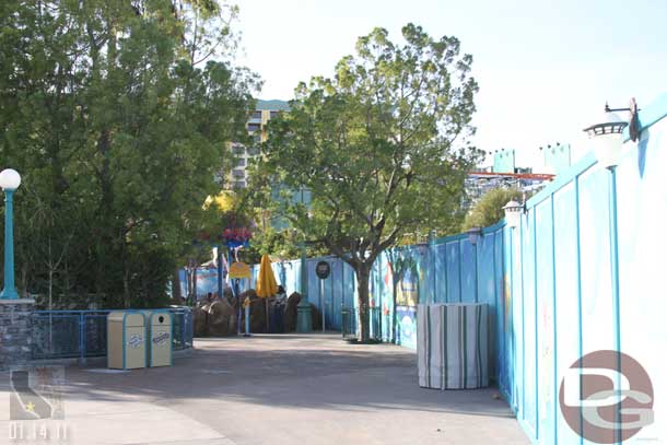 To access the Jellyfish and Swings you have a narrow walkway now.