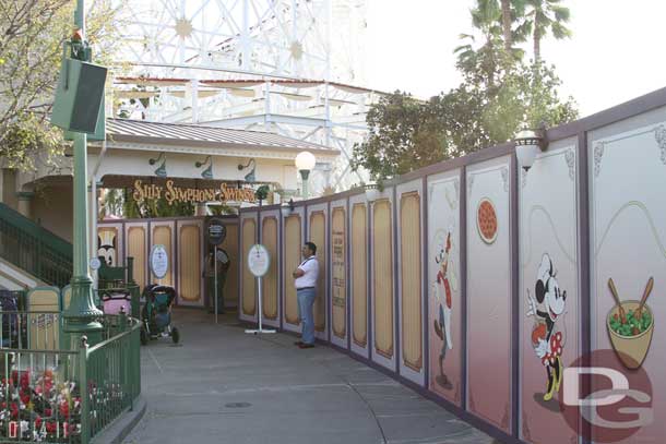 The walkway/entrance for the Swings.