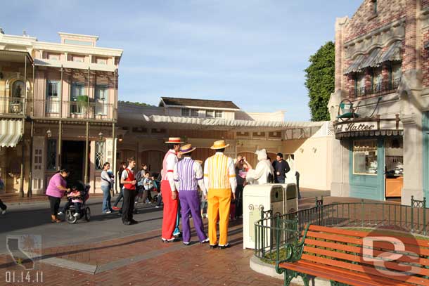 The Dapper Dans singing to Cruella