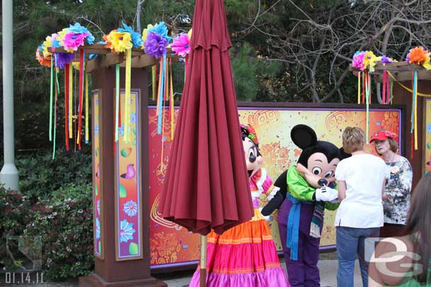 After their number Mickey and Minnie were signing autographs and taking pictures while the Fiesta continued.