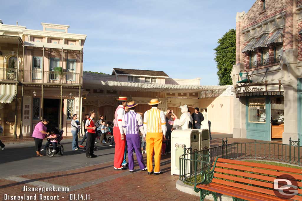 The Dapper Dans singing to Cruella