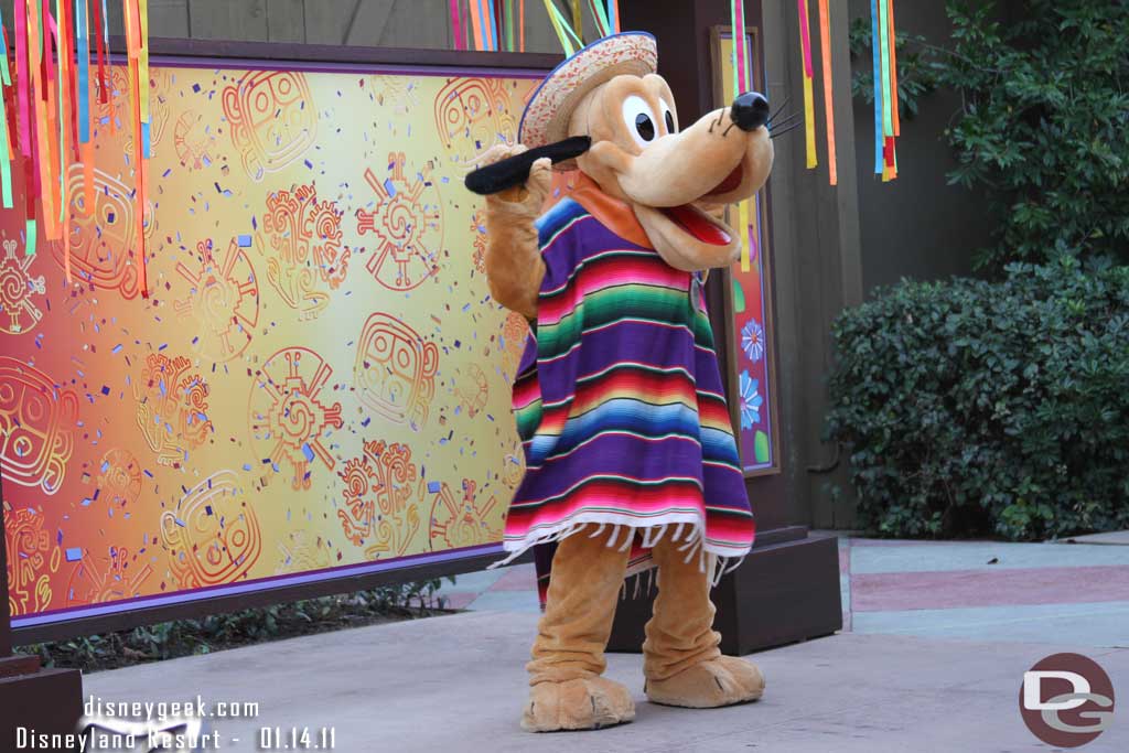 Pluto was dancing and having a good time.