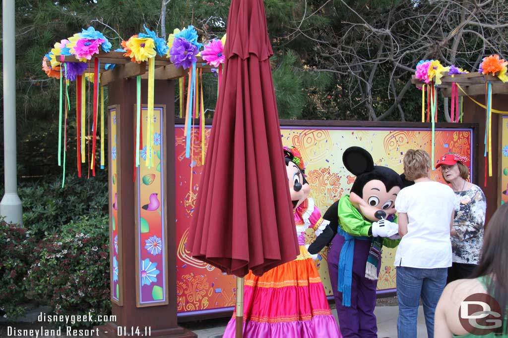 After their number Mickey and Minnie were signing autographs and taking pictures while the Fiesta continued.