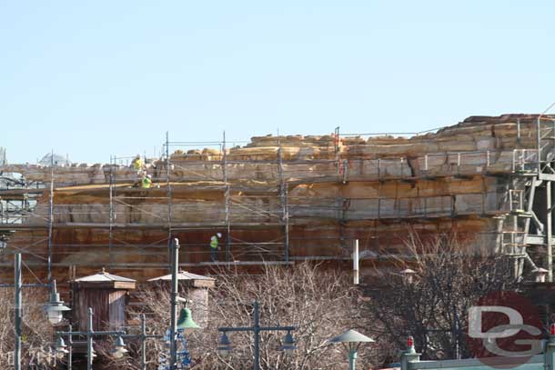 The rock work overlooking the Wharf