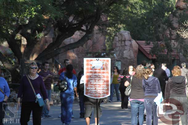 Heading up the Big Thunder Trail another sign for the Family Fun Weekend