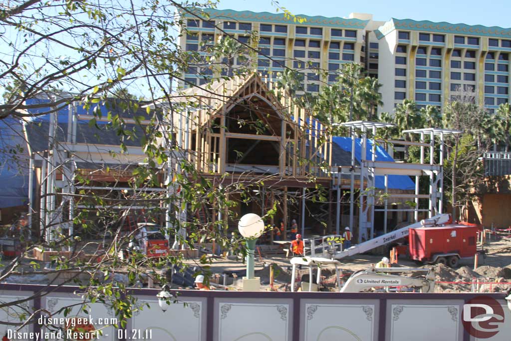 A look at the dining area from the swings.