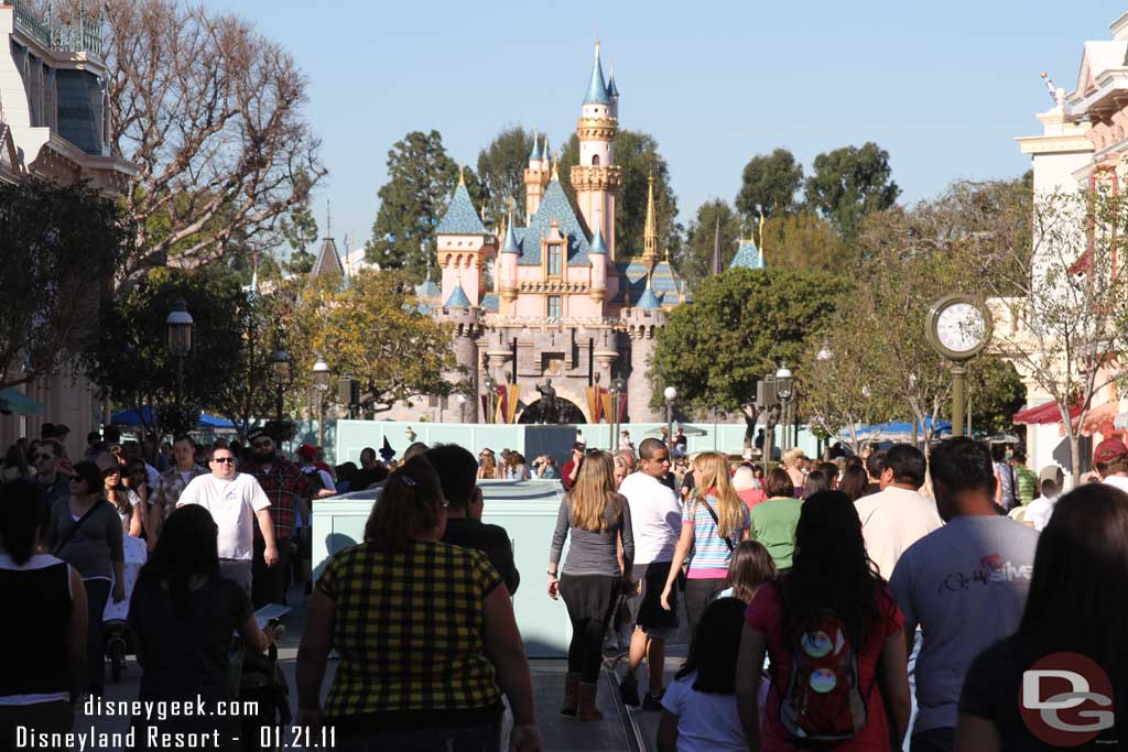 The second set of walls are around the left side of the passing track.