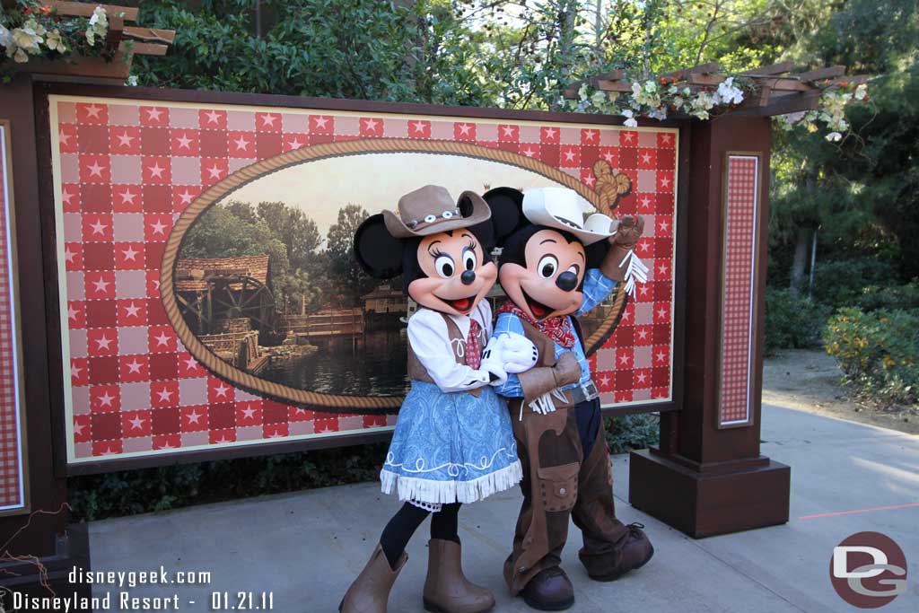 Mickey and Minnie posing for shots for us.