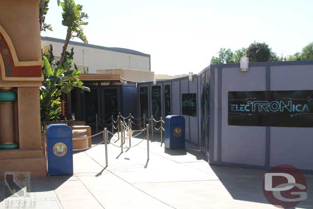 The walls have been enclosed some of the Playhouse Disney queue.  Really surprised they did not put the entire queue behind the walls.