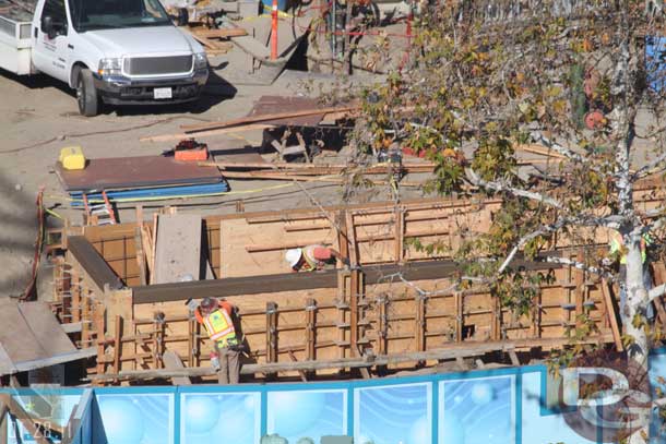 Concrete work near the Mermaid building.