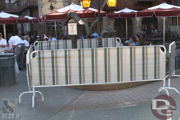 Some rail work in Fantasyland near the Village Haus