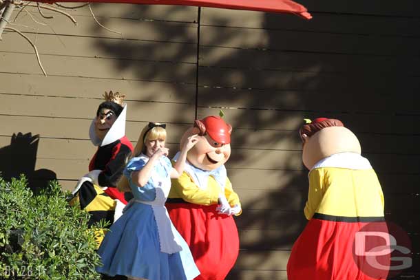 The Alice gang heading backstage.