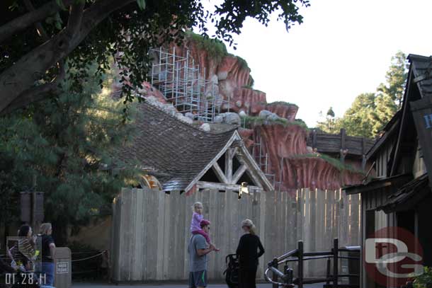 Critter Country is now closed with the walls pushed out to the bridge before Splash.