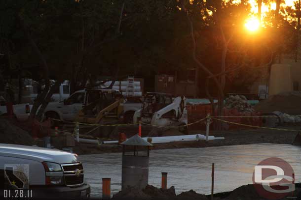 Is that fresh concrete (or just the reflection with water.. hard to tell with the setting sun)