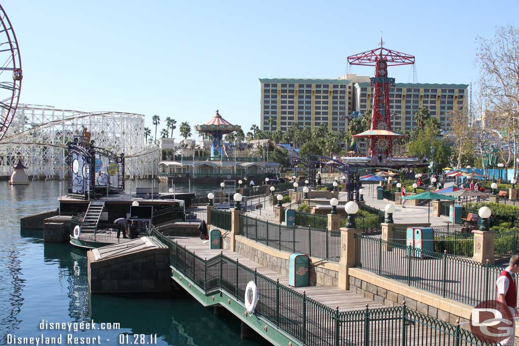 They were cleaning up after the Disney Channel Rocks show.