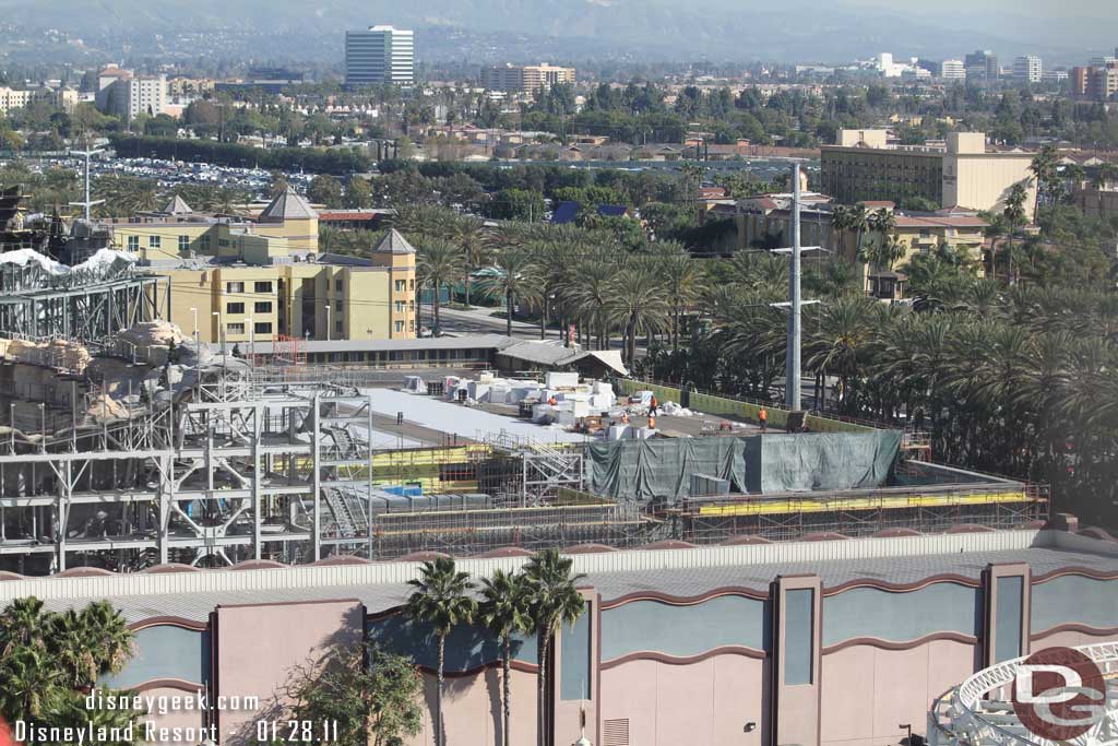 The roof work of the Racers is moving along.