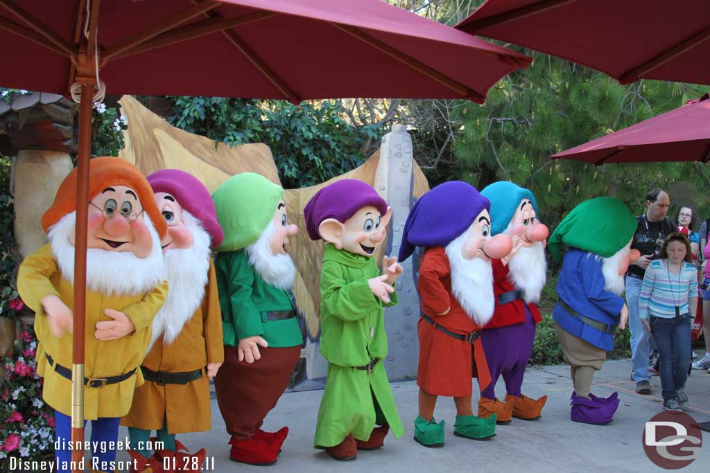 The seven dwarfs were all out at another, what a rare photo op (and the longest line I have seen for characters at the Family Fun Weekends so far)