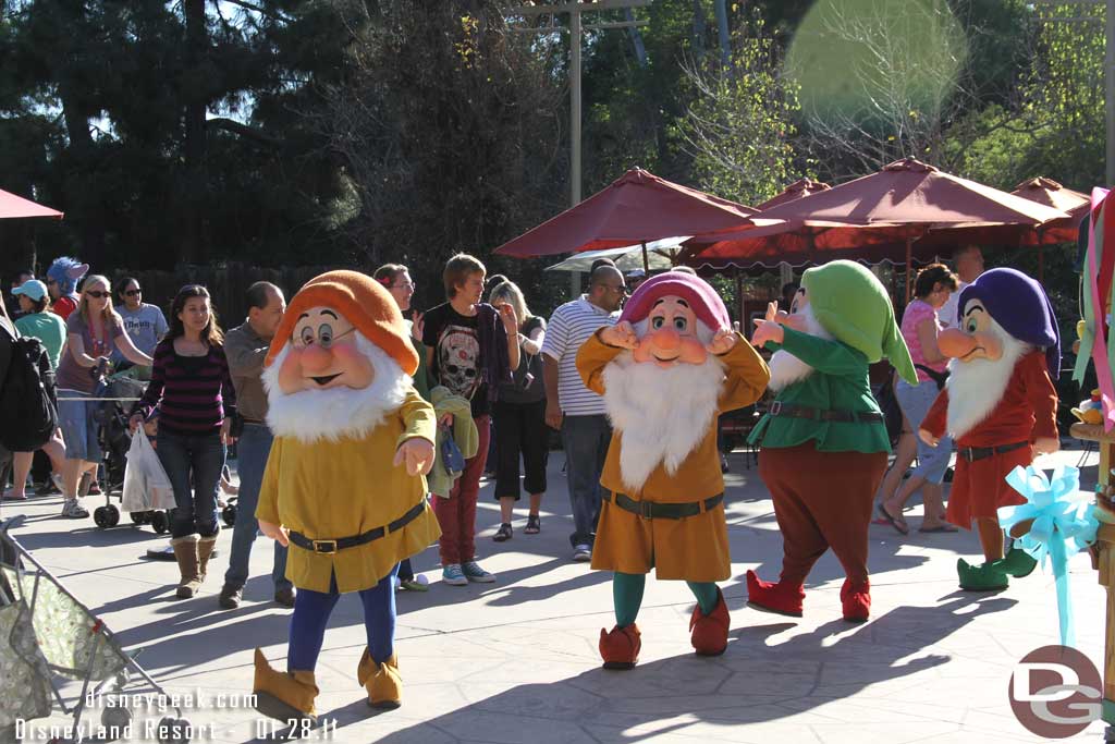 The dwarfs heading off to a rest.