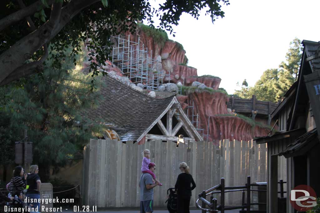 Critter Country is now closed with the walls pushed out to the bridge before Splash.