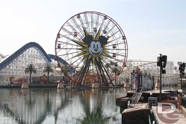 Disney Channel Rocks switched to afternoon performances this weekend so the stage was up and waiting for the show.  Nice to see the WoC platform submerged.