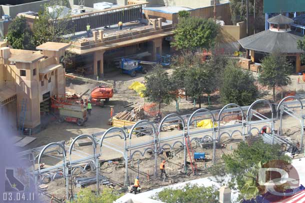 Back to the dining area where visible progress is much more evident.  A much better shot of the steel work.