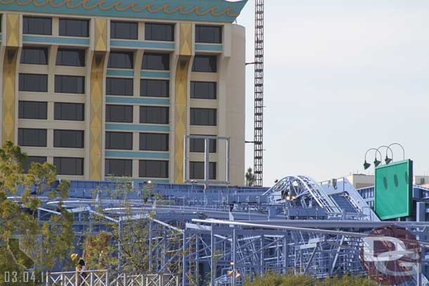 Steel for a new sign on Goofys in the center of the shot.