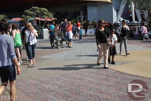 The paving work near Space Mountain is all done.