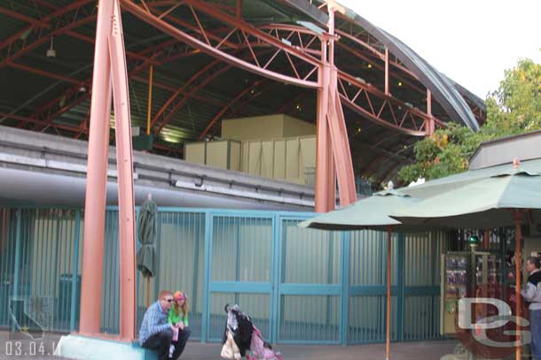 They are rebuilding the exit stairs at the Monorail station now that the entrance side is done.